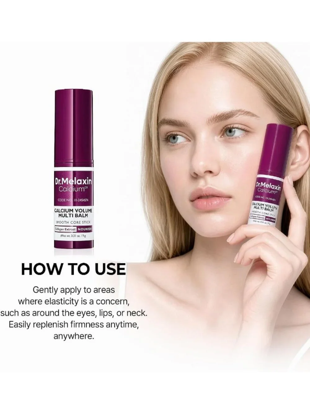 Collagen Multi Balm Stick for Face, Neck & Eyes - Firming, Dark Circle